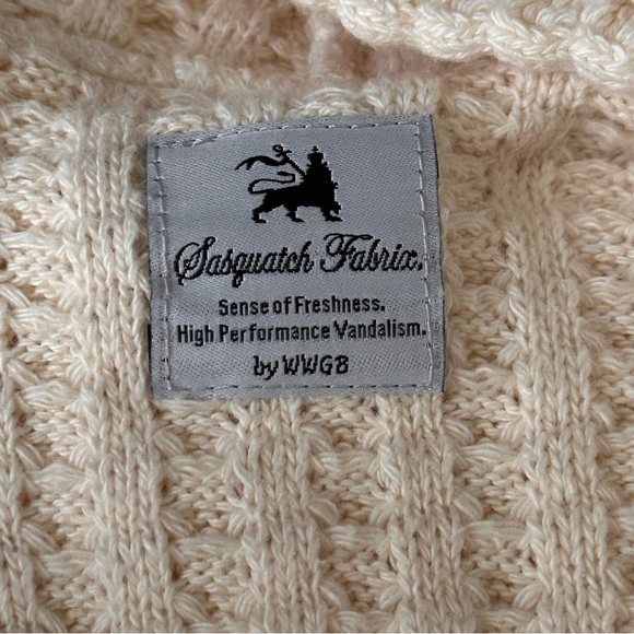 SASQUATCHFABRIX Waffle Knit Hoodie Tunic Sweater Dress Made In Japan Cotton M - Picture 11 of 14